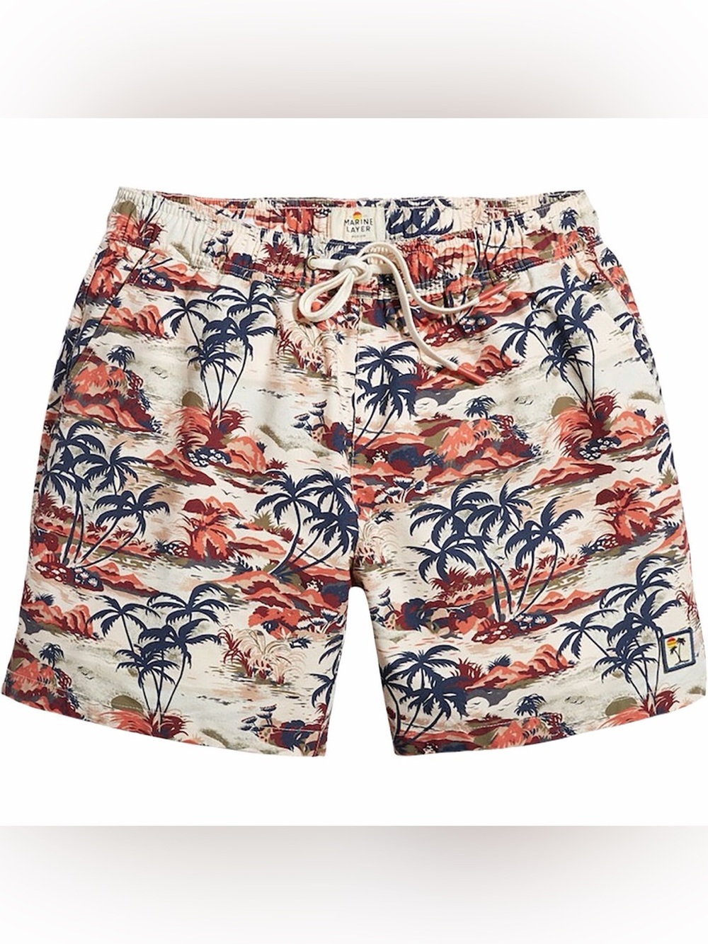 Marine Layer Shorts Men’s Large Rincon Swim Trunks Drawstring Beach